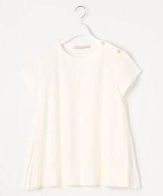 自由区 L 【洗える】ツイストプレインジャージーサイドプリーツ カットソー