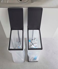 tower スリム蓋付き分別ゴミ袋ホルダー タワー 45L 2個組 ブラック