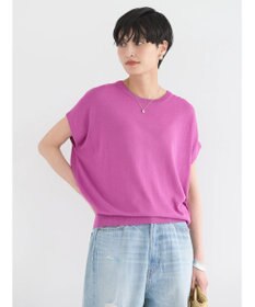 AMERICAN HOLIC 接触冷感フレンチスリーブニットプルオーバー