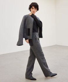 BEIGE， MILLAM / フェイクレザーパッチワイドパンツ