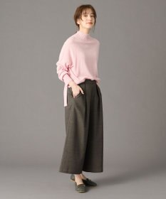 ANY 【洗濯機可/ウエストゴム】ライトツイードワイドパンツ