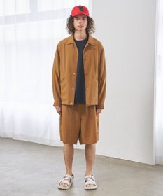 J.PRESS YORK STREET 【UNISEX】リネンライクイージーカーゴ ハーフパンツ