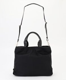 LA BAGAGERIE ツイルナイロン×エナメル 2WAYトートバッグ Mサイズ