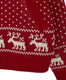 earth music&ecology ダブルzipノルディックカウチンニットカーディガン