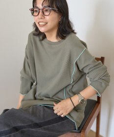 AMERICAN HOLIC ワッフル配色メロープルオーバー