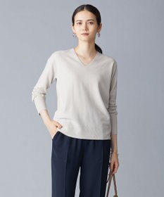 ICB 【人気のため新色追加・WEB限定カラーあり】ソフトウールハイゲージ Vネックニット