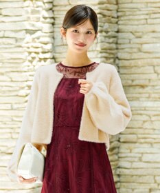 ANY SIS 【Lily Calin】フェザーニット カーディガン