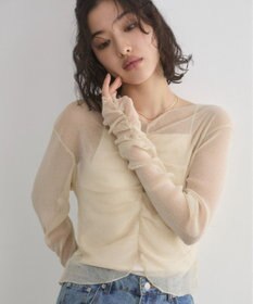 WEGO 【ANGIE VINTAGE】シャーリングラメシアートップス