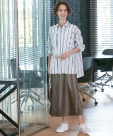 自由区 【XSサイズ～/洗える】チンツサテンタンブラー ナロースカート