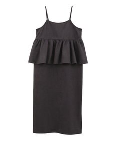 Green Parks スウェードポンチペプラムキャミワンピース