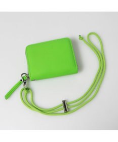 UNBILLION ペルケ perche / 蛍光レザーストラップ付き・ジャバラカードウォレット