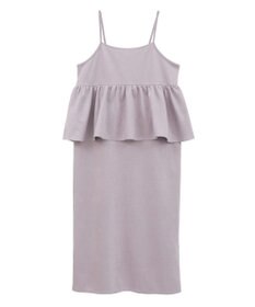 Green Parks スウェードポンチペプラムキャミワンピース