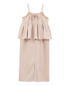 Green Parks スウェードポンチペプラムキャミワンピース