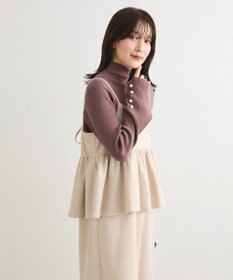 Green Parks スウェードポンチペプラムキャミワンピース