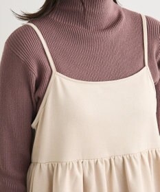 Green Parks スウェードポンチペプラムキャミワンピース