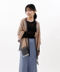 AURORA 【 LANVIN COLLECTION（ランバン コレクション） 】シルクウールロゴジャカードストール