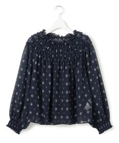 23区 【SLOW/一部店舗限定】クレープ フラワープリント ブラウス