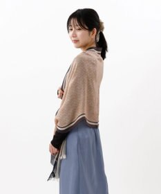 AURORA 【 LANVIN COLLECTION（ランバン コレクション） 】シルクウールロゴジャカードストール