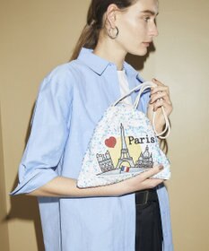 TOPKAPI 【TREASURE TOPKAPI】スパンコール エンブロイダリー刺繍 巾着 バッグ / ポーチ