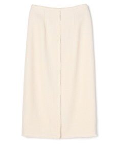 BEIGE， MULLIN / ウールツイードフロントベントスカート