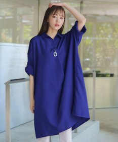 Tiaclasse 【洗える】麻ライクスキッパーシャツチュニック