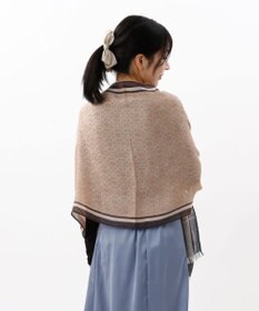 AURORA 【 LANVIN COLLECTION（ランバン コレクション） 】シルクウールロゴジャカードストール