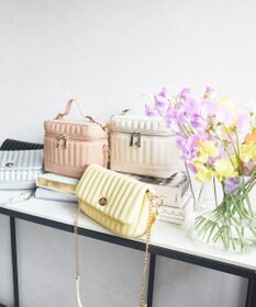 style code 【MERCURYDUO/マーキュリーデュオ】ストライプキルティング　フラップショルダーバッグ