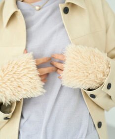 UNFILO フェイクファー グローブ アイボリーシャギー