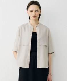 ICB L 【先行予約・WEB限定カラーあり】 FluidBackSatin バンドカラーシャツ