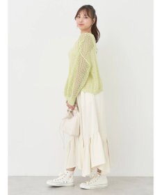 earth music&ecology スパンコールショートゆるニット