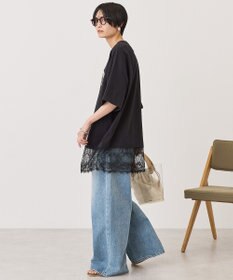 AMERICAN HOLIC カレッジロゴレースドッキングＴシャツ