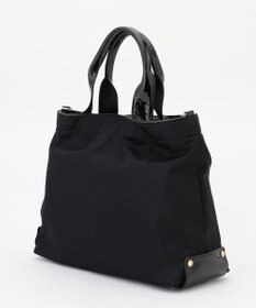 LA BAGAGERIE ツイルナイロン×エナメル 2WAYトートバッグ Mサイズ