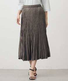 J.PRESS LADIES S ライトマイクロスエード プリーツ スカート モカ系