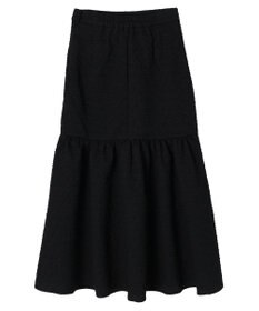 earth music&ecology エンボスフラワー　切替ボリュームスカート