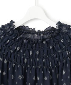 23区 【SLOW/一部店舗限定】クレープ フラワープリント ブラウス