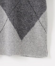 JOSEPH ABBOUD 【インポート素材/ソフトな肌触り/軽量】MOUSSE アーガイル クルーネック セーター