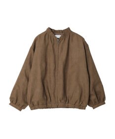 Green Parks スウェード調ギャザーブルゾン