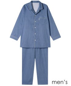 ワコール／睡眠科学 メンズ パジャマ 長袖 長ズボン 綿100%(本体) 二重ガーゼ YGX519 睡眠科学／ワコール
