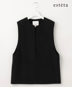 23区 【エステータ】ブラッシュドラムズウール ベスト