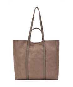 style code 新入荷【 大容量 A4サイズ・PC収納可能 】スエードタッチ　スムースコンビ 軽量 トートバッグ