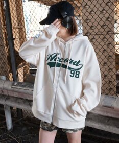 WEGO 裏起毛スタジアムロゴジップパーカー