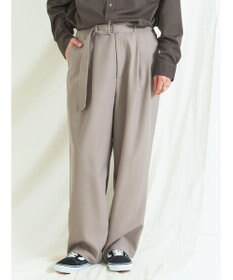 CRAFT STANDARD BOUTIQUE ポリエステルツイルベルテッドパンツ