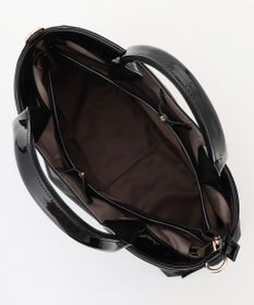 LA BAGAGERIE ツイルナイロン×エナメル 2WAYトートバッグ Mサイズ