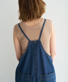 YECCA VECCA 綿麻デニムサロペット