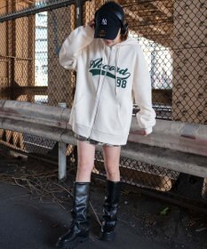 WEGO 裏起毛スタジアムロゴジップパーカー