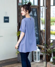 Tiaclasse 【洗える】体型カバーも叶う幅広カフスチュニックブラウス