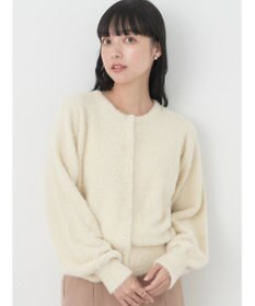 earth music&ecology ミニシャギーパールボタンカーディガン