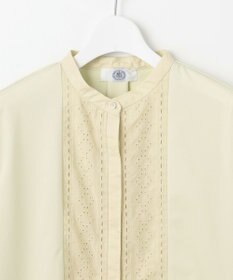 J.PRESS LADIES L 【洗える】エンブロシャツジャージー ブラウスライク カットソー