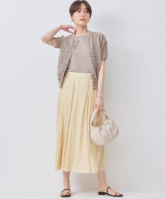 組曲 【WEB限定】ギャザーライトデシン タックスカート