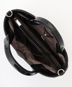 LA BAGAGERIE ツイルナイロン×エナメル 2WAYトートバッグ Mサイズ